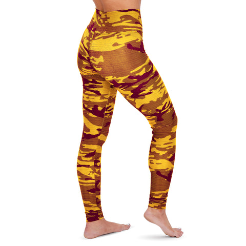 Zubaz NFL Women's Washington Football Team Marled Camo Lines Leggings