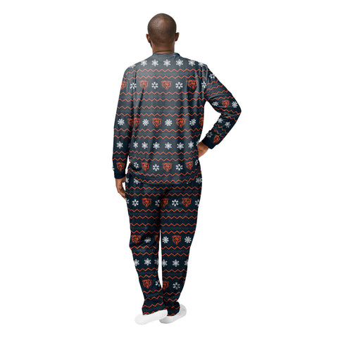 FOCO Men's NFL Chicago Bears Primary Team Logo Ugly Pajama Set