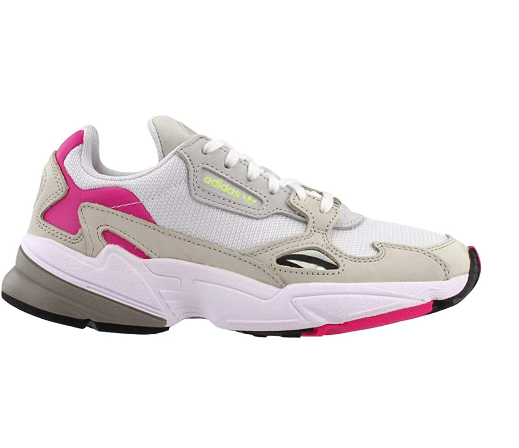 Adidas Women s Falcon Athletic Sneakers White Brown Pink