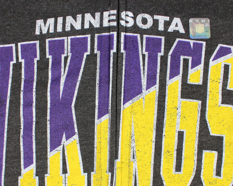 Minnesota Vikings NFL Football Mens Split Formation Fleece Hoodie, Gray