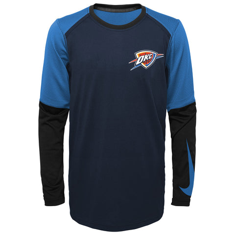 Nike NBA Youth Boys Oklahoma City Thunder Dry Top Long Sleeve T-Shirt