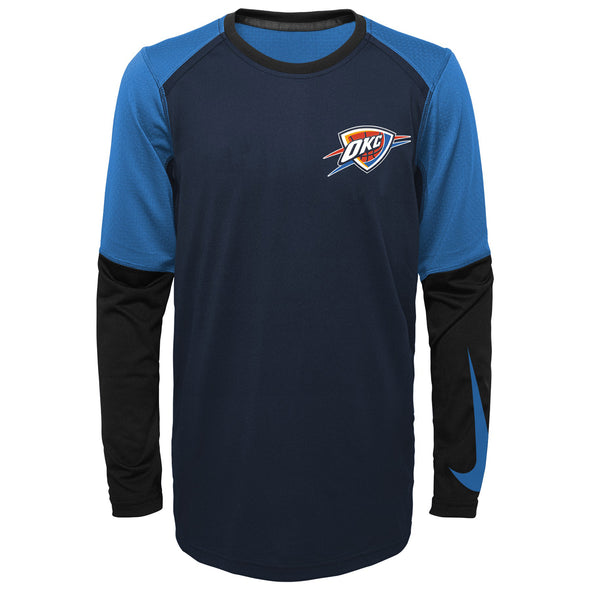 Nike NBA Youth Boys Oklahoma City Thunder Dry Top Long Sleeve T-Shirt