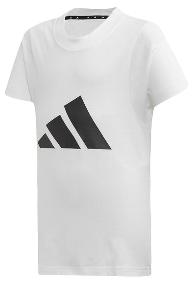 Adida Girls Youth (7-14) ID Logo Tee, White/Black