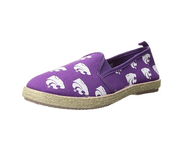 FOCO NCAA Women's Kansas State Wildcats Espadrille Canvas Slip On Shoe