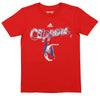 Adidas NBA Youth Los Angeles Clippers Dripple Graphics Go-To Tee, Red