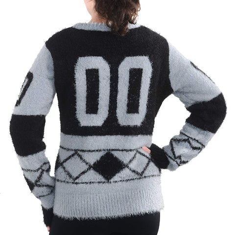 FOCO NFL Women's Oakland Raiders Eyelash Ugly Sweater