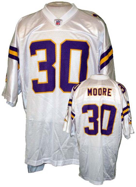 Reebok Men's NFL Minnesota Vikings Football Jersey Mewelde Moore #30, White