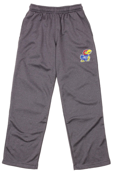 OuterStuff NCAA Boys Youth Kansas Jayhawks Basic Grey Track Pants