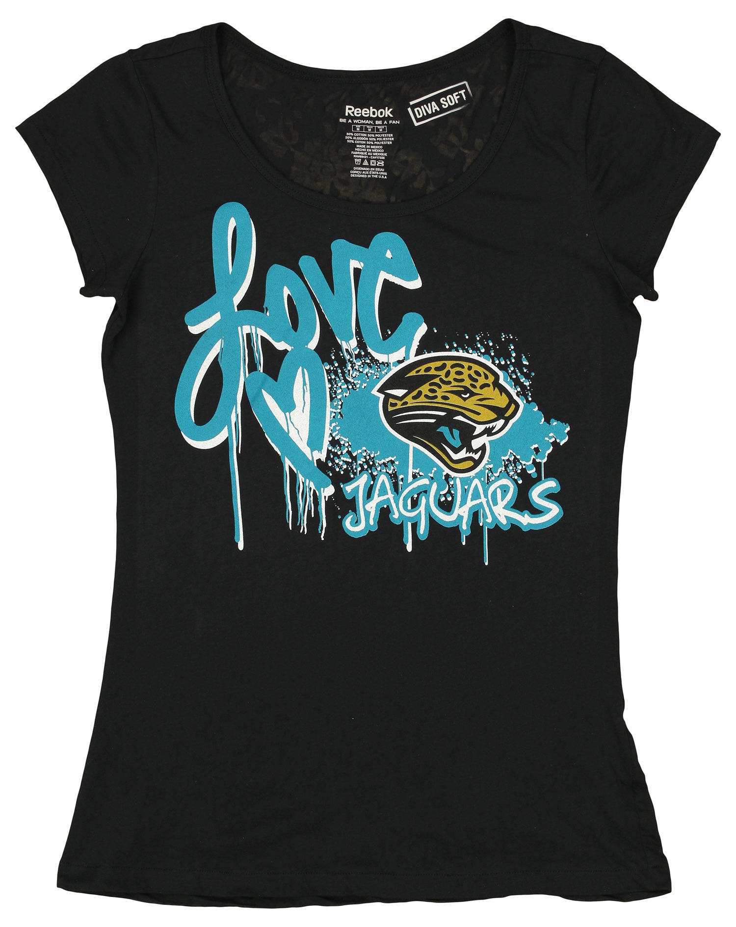 Reebok NFL Women's Jacksonville Jaguars 3/4 Sleeve Raglan Football Tee –  Fanletic