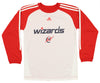 Adidas Washington Wizards NBA Boys Youth Performance Raglan Long Sleeve Shirt, White/Red