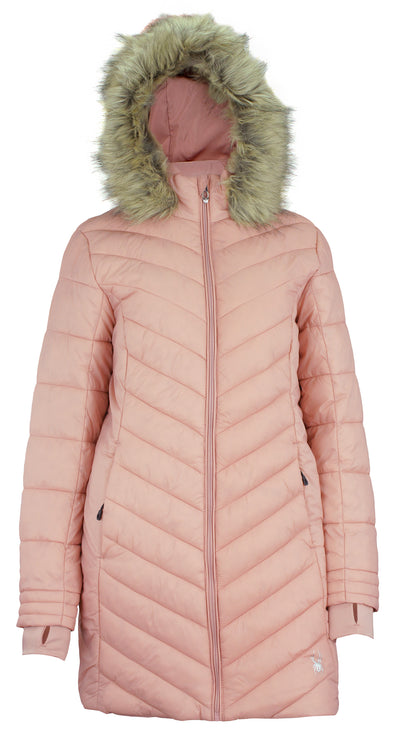 Spyder Women's Boundless Faux Fur Long Puffer Coat, Color Options