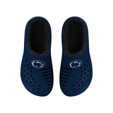 FOCO NCAA Men's Penn State Nittany Lions Sherpa Lined Big Logo Clogs