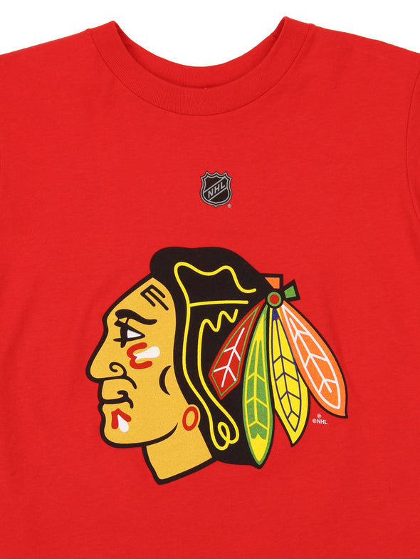 Reebok NHL Boys Youth Chicago Blackhawks Artemi Panarin #72  Short Sleeve Tee, Red