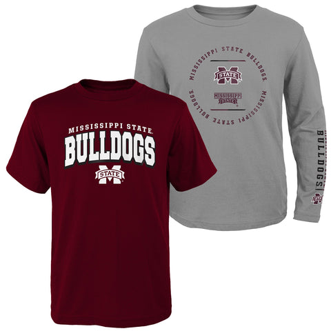 Outerstuff NCAA Youth 8-20 Mississippi State Bulldogs 3 in 1 Combo Shirt Pack