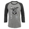 Reebok NHL Youth Girls (7-16) Los Angeles Kings Mother of Pearl Raglan Shirt