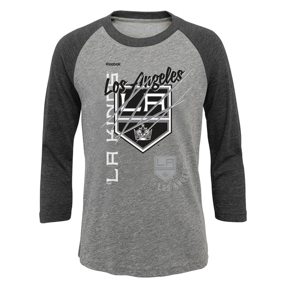 Reebok NHL Youth Girls (7-16) Los Angeles Kings Mother of Pearl Raglan Shirt