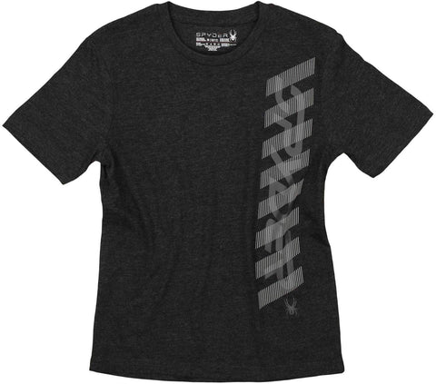 Spyder Youth Athletic Short Sleeve Vertical Graphic Cotton Tee, Color Options