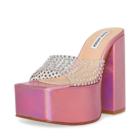 Steve Madden Ruby Embellished Heeled Sandals, Iridescent