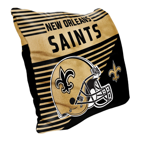 Northwest NFL New Orleans Saints Velvet Stripes Pillow, 16"x16"