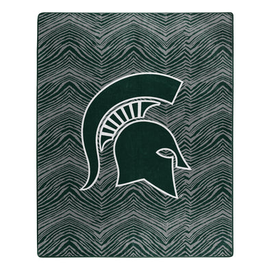 Zubaz by Northwest NCAA Zubified Raschel Throw Blanket, Michigan State Spartans