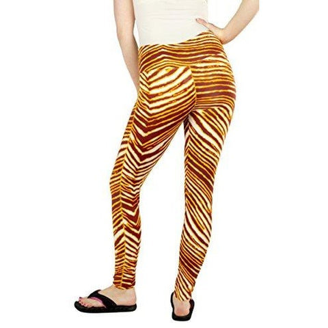 Zubaz NCAA Women's Minnesota Golden Gophers Team Color Tiger Print Leggings Pant