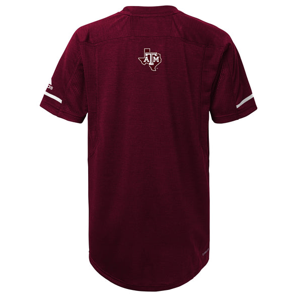 Adidas NCAA Youth Boys Texas A&M Aggies Short Sleeve Performance Training Tee