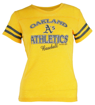 Outerstuff MLB Youth Girls (4-16) Oakland Athletics Short Sleeve Burnout Tee Shirt