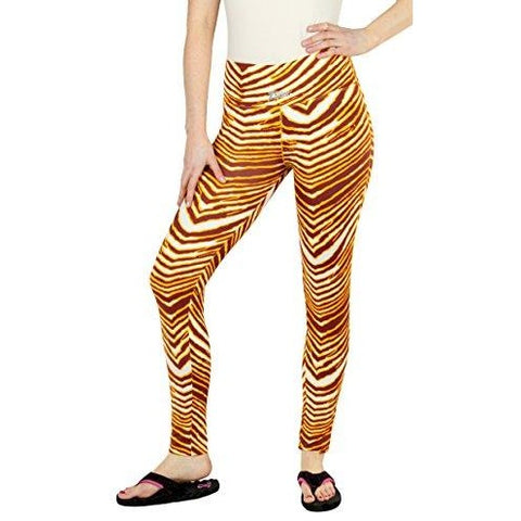 Zubaz NCAA Women's Minnesota Golden Gophers Team Color Tiger Print Leggings Pant