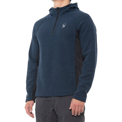 Spyder Men's Boundless Half Zip Pullover Hooded Sweater, Color Variation