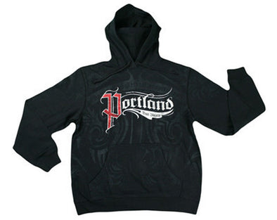Adidas NBA Men's Portland Trail Blazers All-Over Print Gothic Hoodie, Black