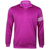 Adidas Mens Climalite 3-Stripes Layering Tops Pullover Sweatshirt, Raspberry