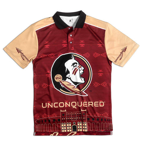 KLEW NCAA Men's Florida State Seminoles Thematic Polo Shirt
