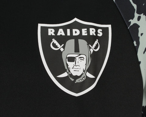 Zubaz NFL Men's Oakland Raiders Full Zip Hoodie with Lava Sleeves