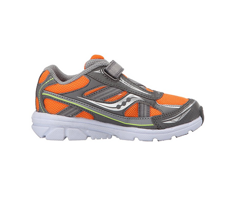 Saucony Little Kid/Toddlers Baby Ride Running Shoe, Orange/Grey