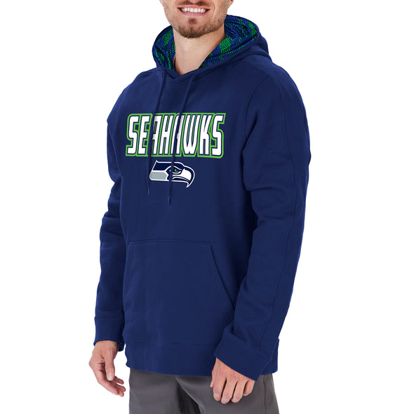 Zubaz Men's NFL Seattle Seahawks Viper Print Hoodie