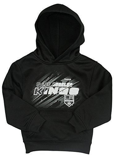Reebok NHL Little Kids Los Angeles Kings Performance Pullover Sweatshirt Hoodie, Black