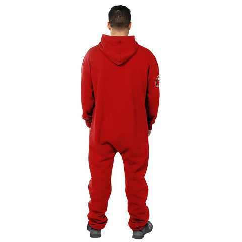Forever Collectibles NFL Unisex San Francisco 49ers Logo Jumpsuit, Red