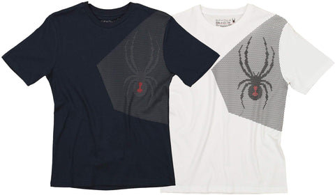 Spyder Youth Athletic Short Sleeve Dotted Side Graphic Cotton Tee, Color Options