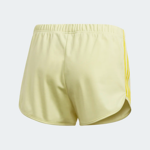 Adidas Women's 3-Stripes Shorts, Ice Yellow