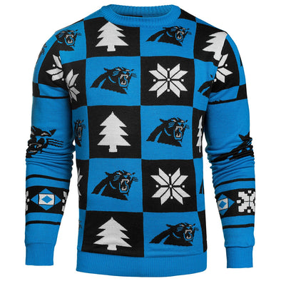 Forever Collectibles NFL Men's Carolina Panthers 2016 Patches Ugly Sweater