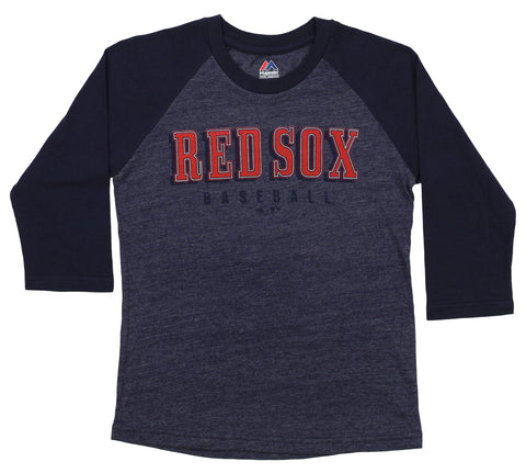 Outerstuff MLB Youth Boston Red Sox Baseball Academy 3/4 Sleeve Raglan Tee