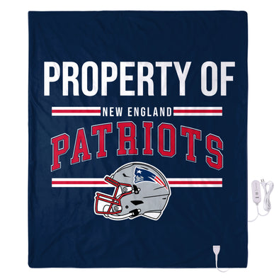 FOCO NFL New England Patriots Exclusive Heated Throw Blanket, 50"x60"