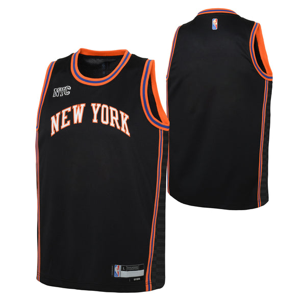 Outerstuff NBA Boys Youth (8-20) New York Knicks Mixtape Swingman Jersey, Black