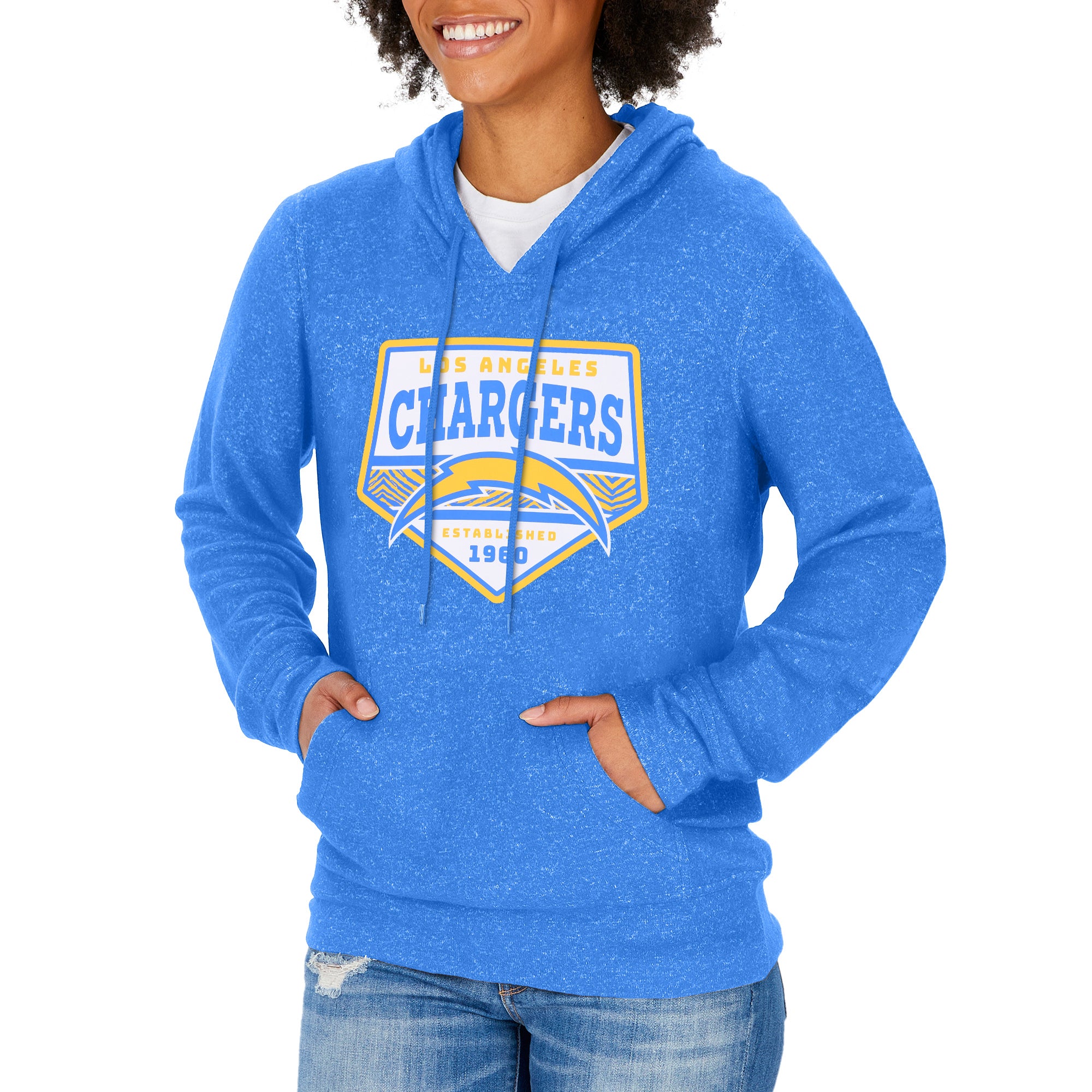 Junk Food clothing x NFL - Los Angeles chargers - Team Helmet - Adult  Pullover Hooded Sweatshirt for Men and Women - Size 3 X-La