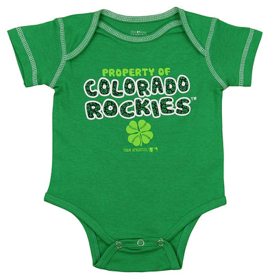 Outerstuff MLB Infants Colorado Rockies St. Patricks Clover Creeper, Green