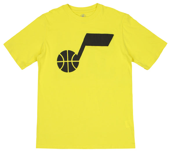 FISLL NBA Men's Utah Jazz  Team Color, Name and Logo Premium T-Shirt