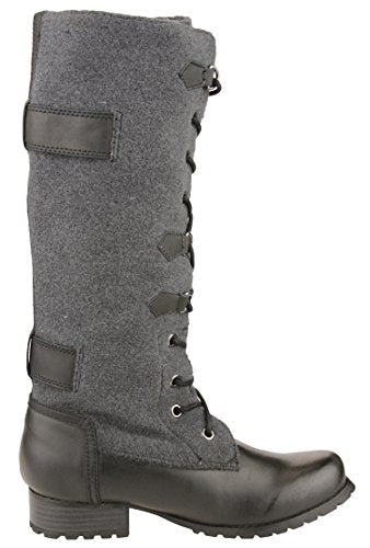 London Fog Women's Naine Tall Lace Up Buckle Fashion Boots, 2 Colors