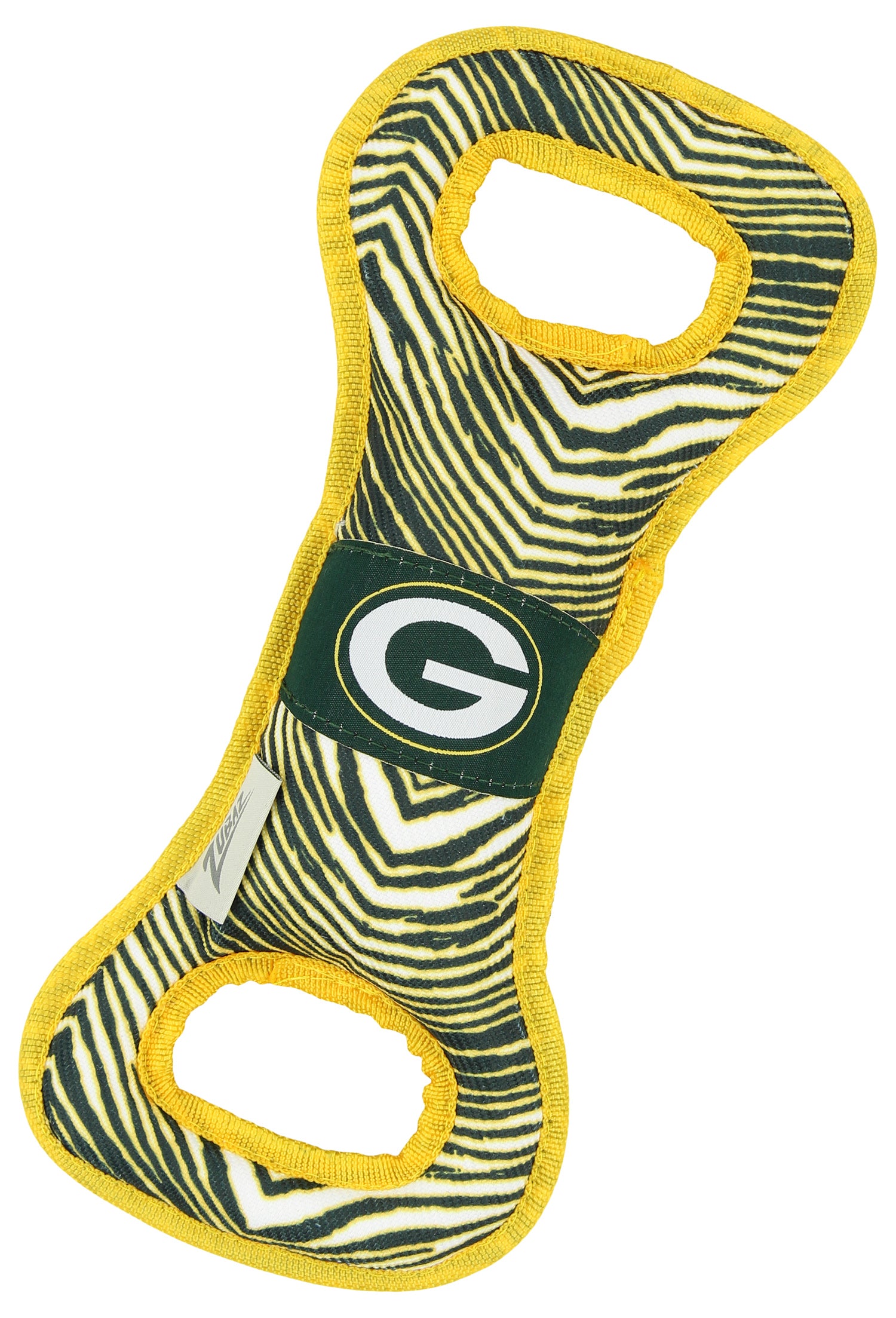 Zubaz x Pets First NFL Green Bay Packers Team Logo Dog Tug Toy with Squeaker