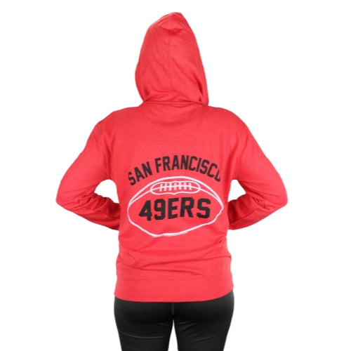 San Francisco 49ers NFL Womens Double Coverage Full Zip French Terry Hoodie
