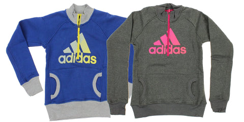 Adidas Youth Cotton Fleece Graphic Pullover Sweater